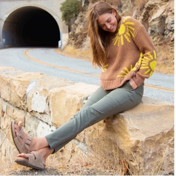 Toad & CO - Cotati Dolman Sweater Wool Cappuccino Boucle Sunshine Print Size XS - Picture 2 of 13